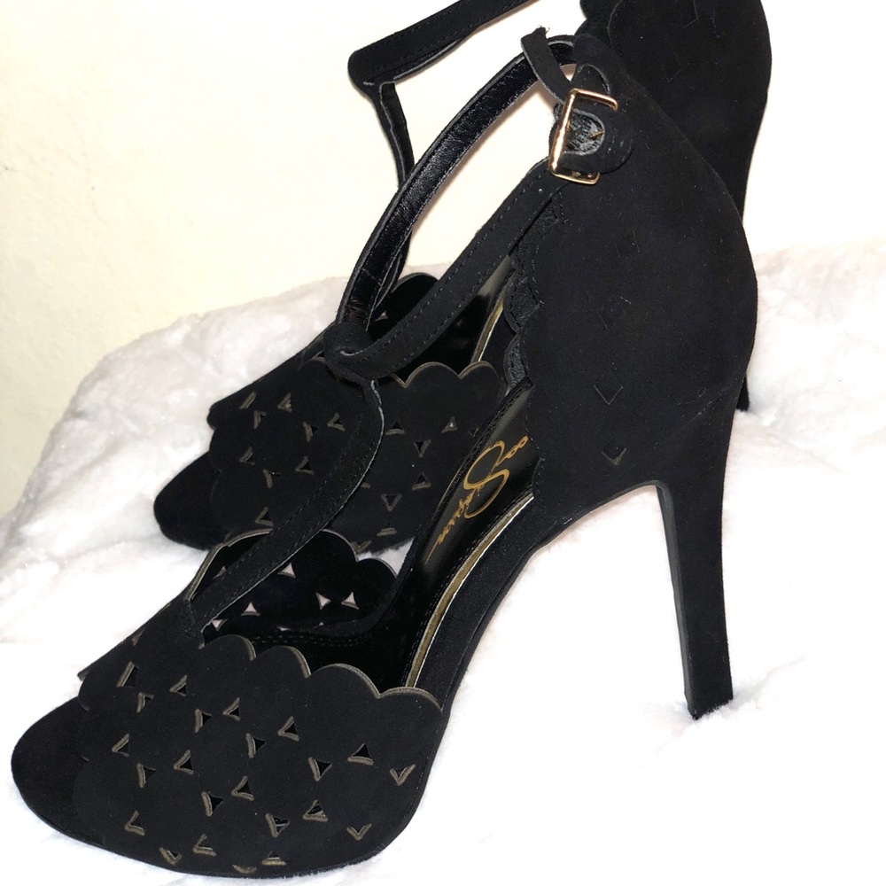 Jessica Simpson Idelle Black Suede Heels